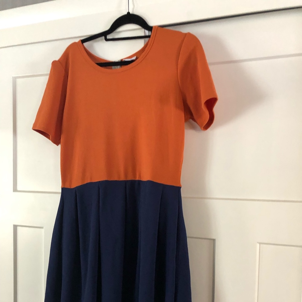 NWOT 2xl Lularoe Colorblock Amelia Orange and Navy